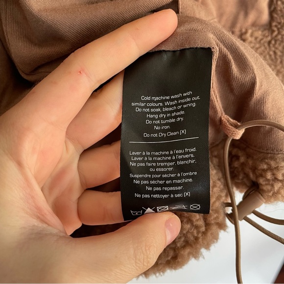 The Upside Fleece Teddy Jacket Brown Tan Zip Up Australian Womens Size 6 US - Picture 10 of 13